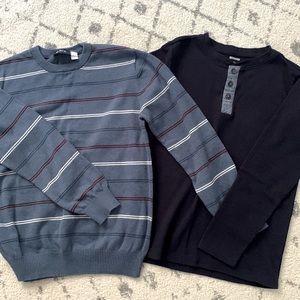 Boys Gymboree long sleeve shirt and Children’s Place sweater size 10/12